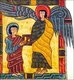 Spain: The Angel gives John the letter for the Church of Ephesus. Apocalypse II. From the Escorial Beatus version of the Apocalypse (10th century).