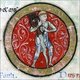 England: Zodiacal symbol for Aquarius as represented in the Hunterian Psalter (York, c. 1170).