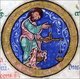 England: Zodiacal symbol for Libra as represented in the Hunterian Psalter (York, c. 1170).