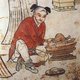 China: A man preparing tea. Detail of a mural in the tomb of Zhang Kuangzheng, Xuanhua, Hebei, Liao Dynasty (1093-1117).